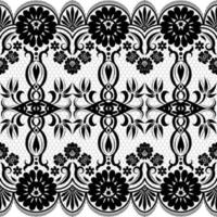 Seamless white floral lace pattern vector