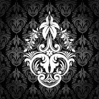 Seamless damask pattern vector