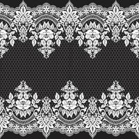 Lace seamless pattern with flowers vector