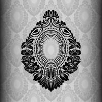 Vector vintage damask pattern design