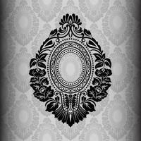 Vector vintage damask pattern design