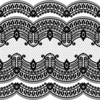 Seamless white floral lace pattern vector