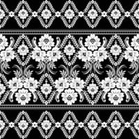 Seamless flower lace pattern vector