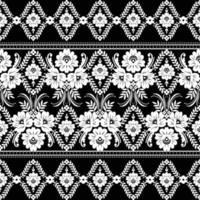 Seamless flower lace pattern vector