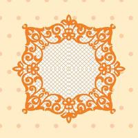 Vector Damask Pattern and Frame
