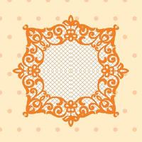 Vector Damask Pattern and Frame