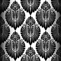 Vector vintage damask pattern design