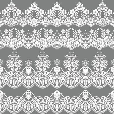 Lace Borders. Vertical Seamless Pattern.