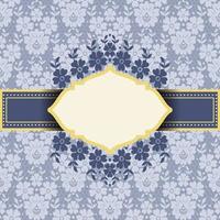 Vector Damask Pattern and Frame