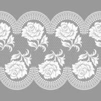 Seamless flower lace pattern vector