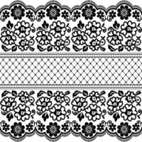 Seamless flower lace pattern vector