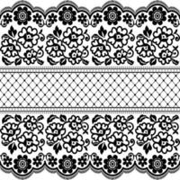 Seamless flower lace pattern vector