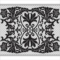 Seamless flower lace pattern vector