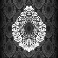 Vector vintage damask pattern design