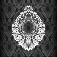 Vector vintage damask pattern design