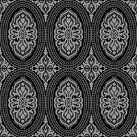 Seamless damask pattern vector