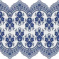 Seamless white floral lace pattern vector