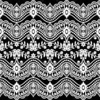 Seamless white floral lace pattern vector