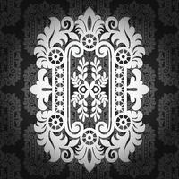 Seamless damask pattern vector