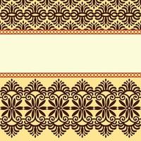 Vector Damask Pattern and Frame