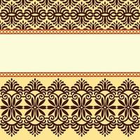 Vector Damask Pattern and Frame