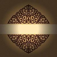 Vector Damask Pattern and Frame