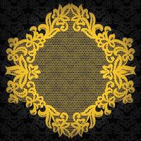 Vector Damask Pattern and Frame