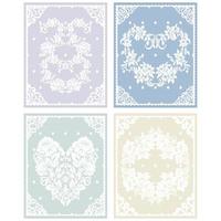 Vector Damask Pattern and Frame