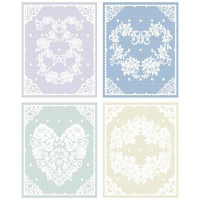 Vector Damask Pattern and Frame