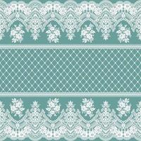 Seamless white floral lace pattern vector