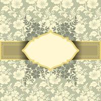 Vector Damask Pattern and Frame