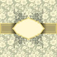 Vector Damask Pattern and Frame