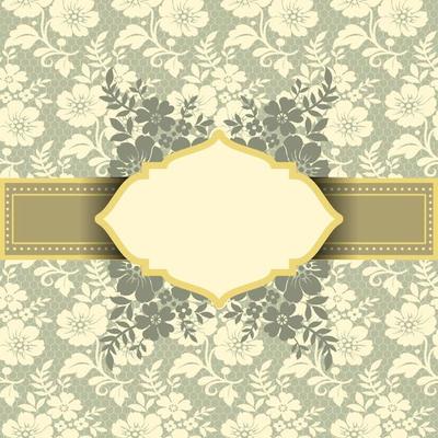 Vector Damask Pattern and Frame