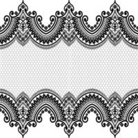 Seamless flower lace pattern vector