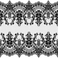 Lace seamless pattern with flowers vector