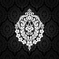 Seamless damask pattern vector