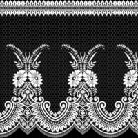 Seamless flower lace pattern vector