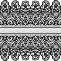 Seamless flower lace pattern vector