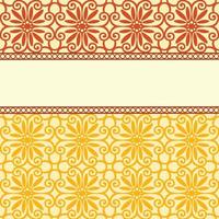 Vector Damask Pattern and Frame