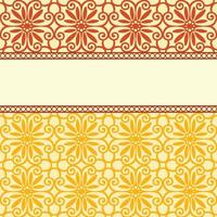 Vector Damask Pattern and Frame