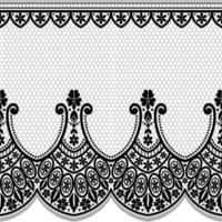 Seamless white floral lace pattern vector