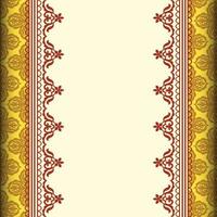 Vector Damask Pattern and Frame