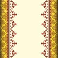 Vector Damask Pattern and Frame