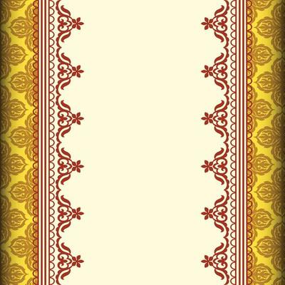 Vector Damask Pattern and Frame