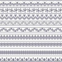 Seamless lace set vector