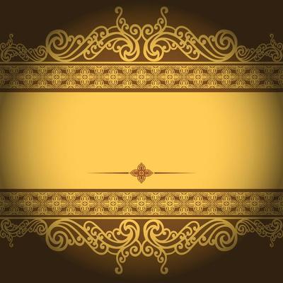 Vector Damask Pattern and Frame