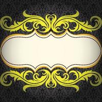 Vector Damask Pattern and Frame