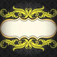 Vector Damask Pattern and Frame