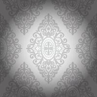 Seamless damask pattern vector