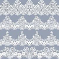 Seamless lace set vector